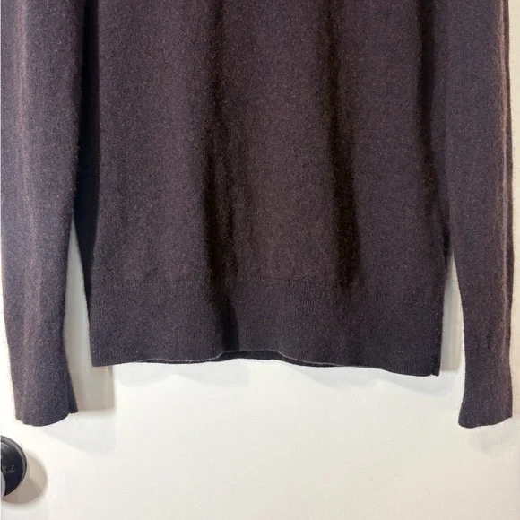 COS Women Wool Minimalist Quiet Luxury Crew Neck Soft Dark Brown Sweater Sz S - Picture 4 of 12